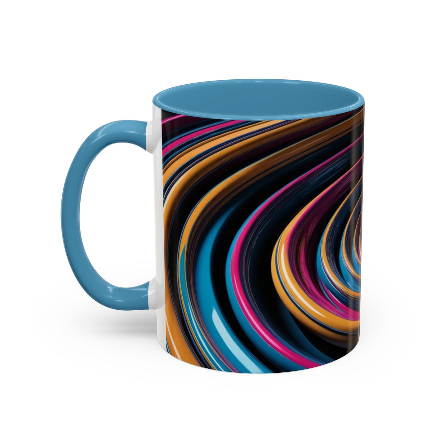 Optical Illusion Accent Mug – Ceramic Coffee Cup