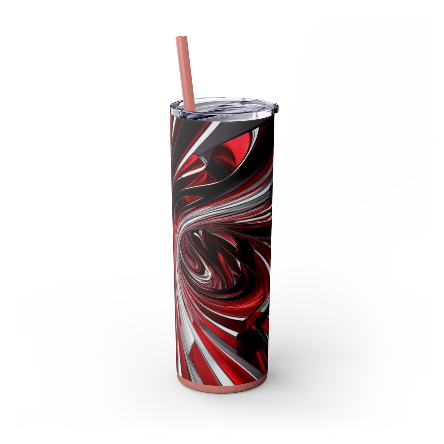 Optical Illusion Skinny Tumbler with Straw, 20oz