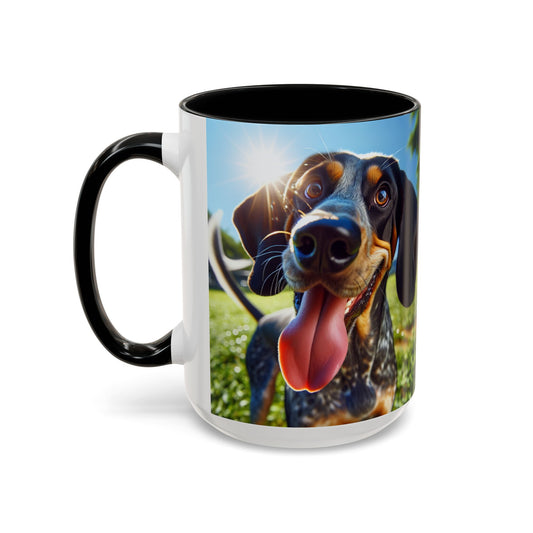 Bluetick Coonhound Accent Coffee Mug - Perfect Gift for Dog Lovers