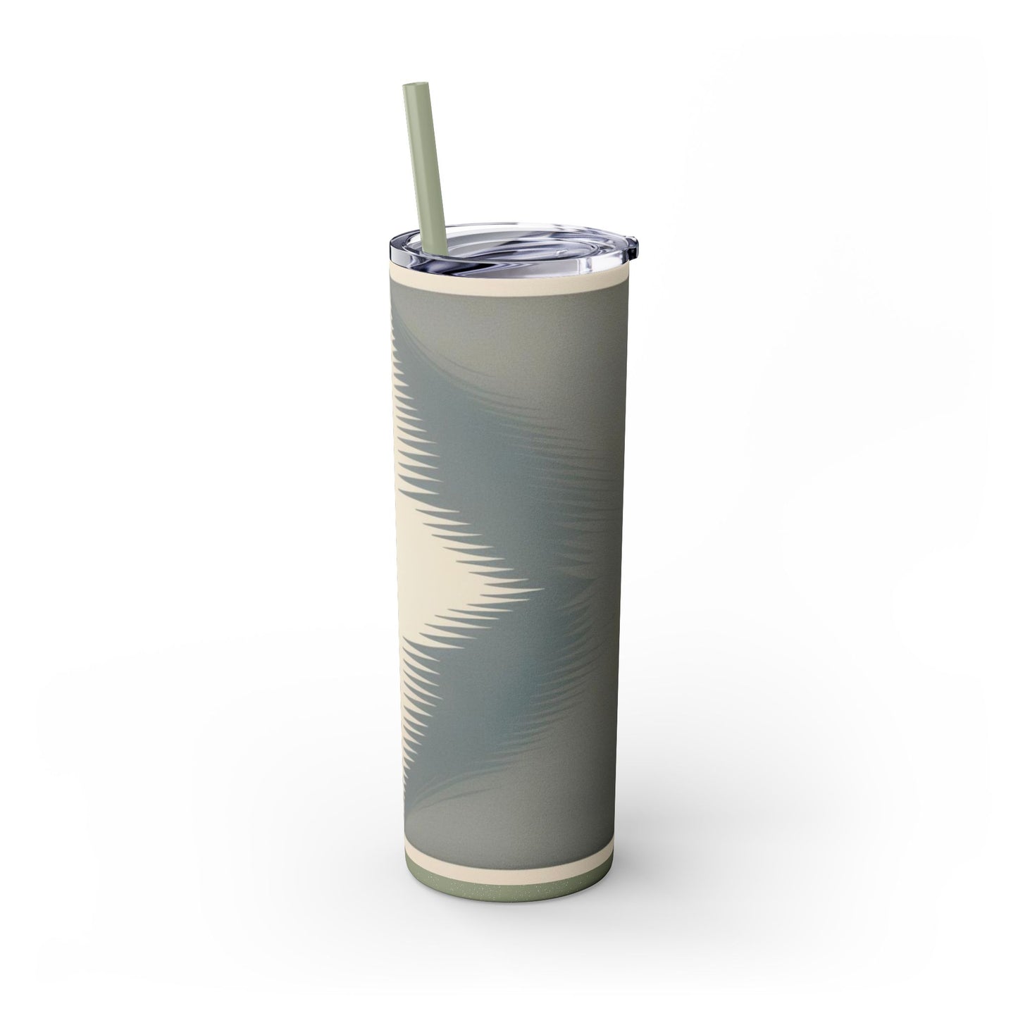 Optical Illusion Skinny Tumbler with Straw, 20oz