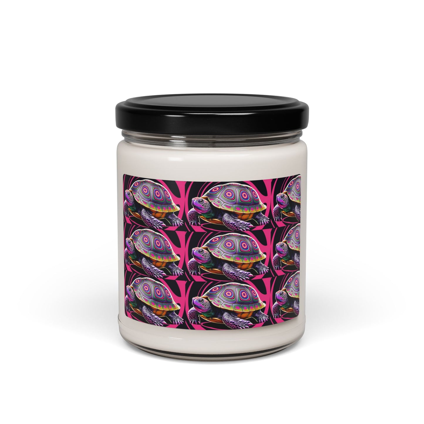 Glittery Psychedelic Turtle- Scented Soy Candle, 9oz