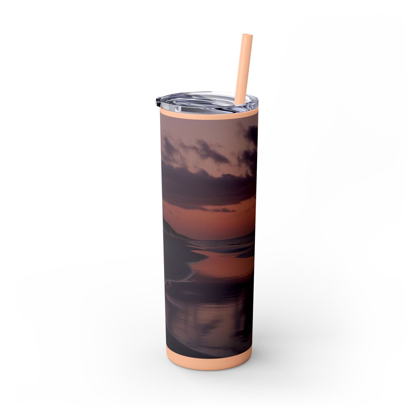 Brilliant Sunrise Skinny Tumbler with Straw, 20oz