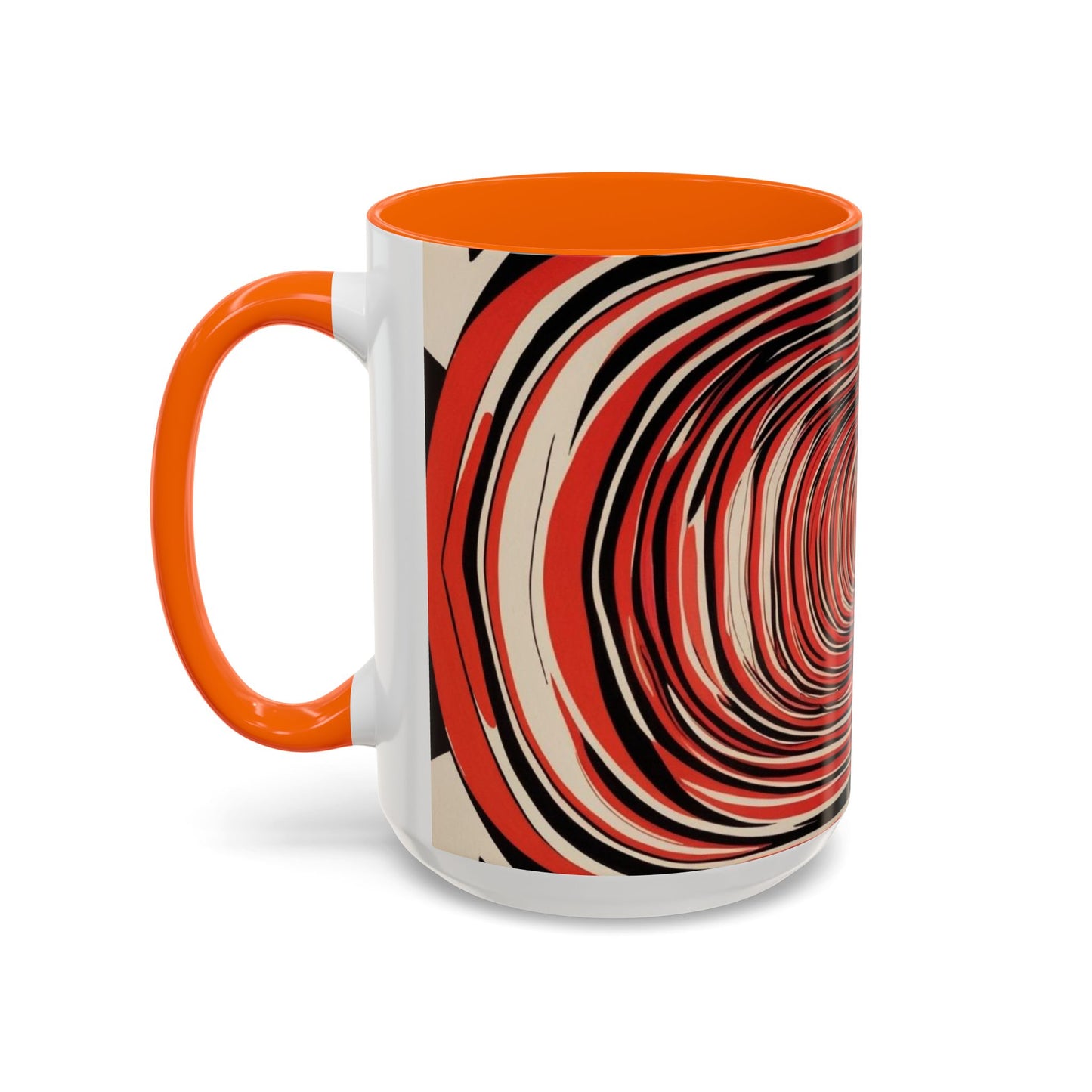 Optical Illusion Accent Mug – Ceramic Coffee Cup