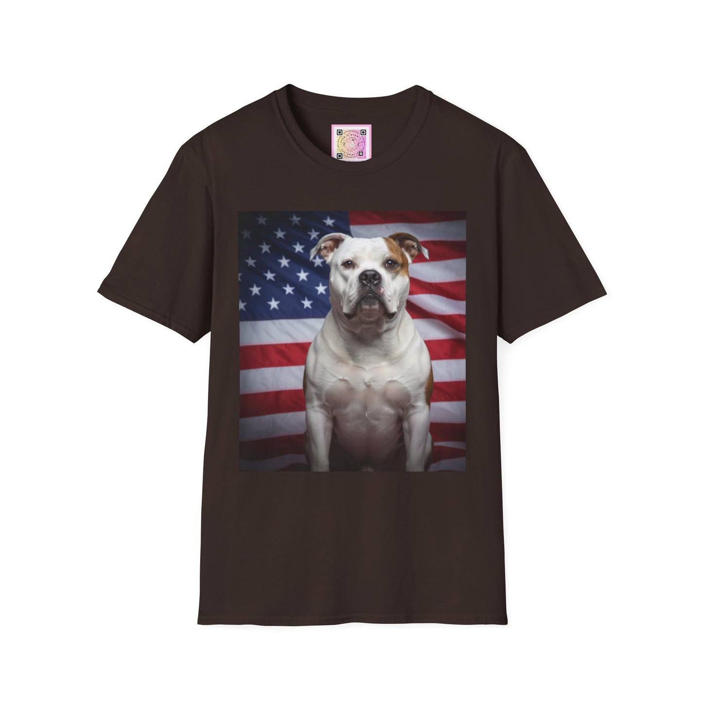 Patriotic T-Shirt — American Flag Dog Tee