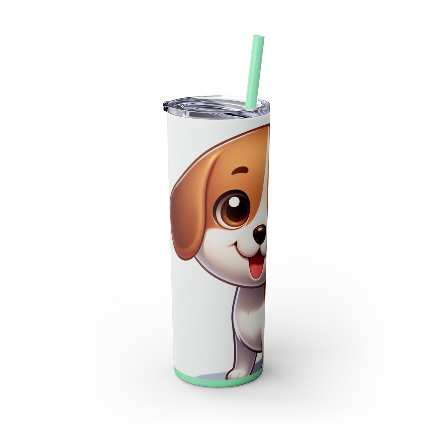 Beagle Skinny Tumbler with Straw, 20oz