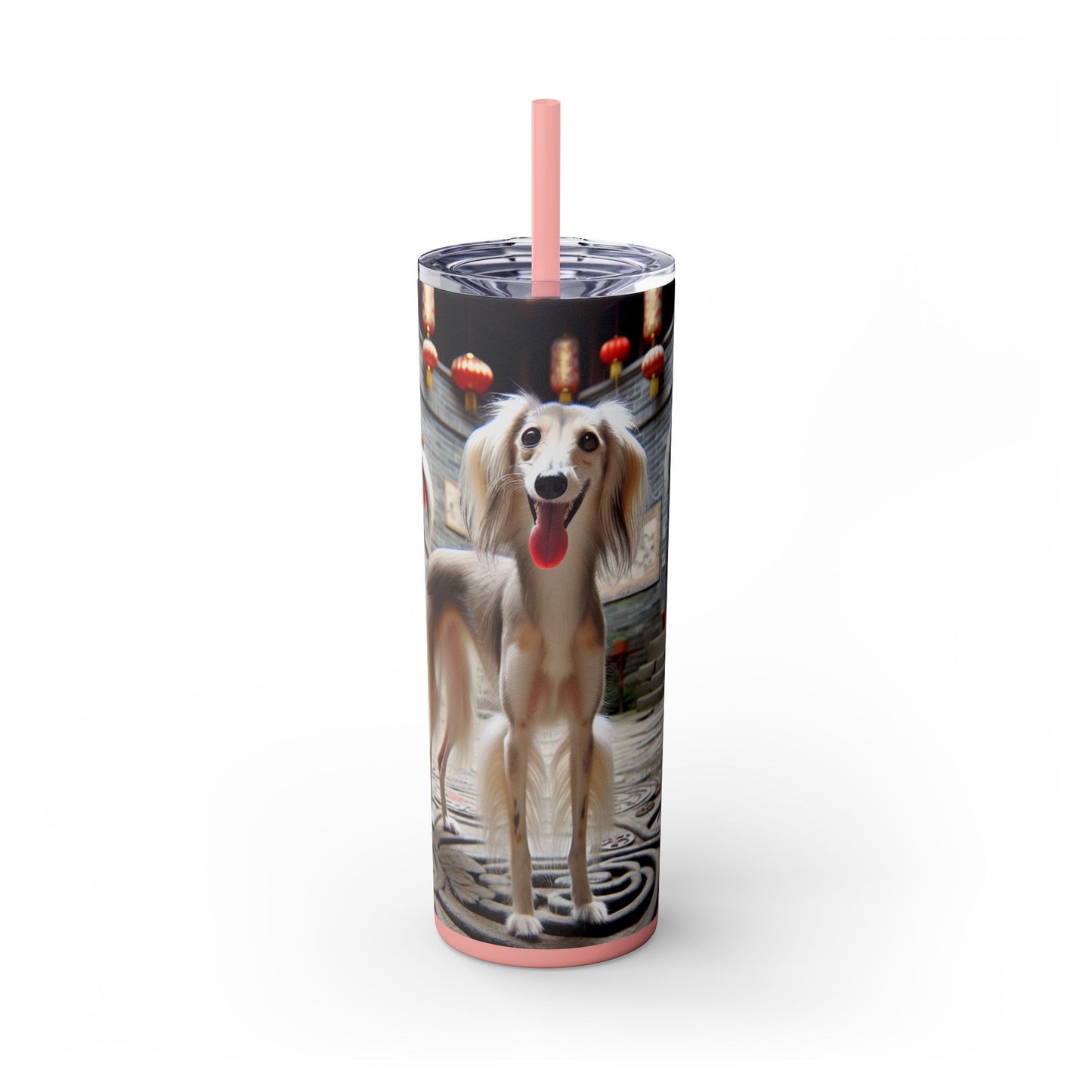 Gobelet Saluki chinois avec paille, 590 ml