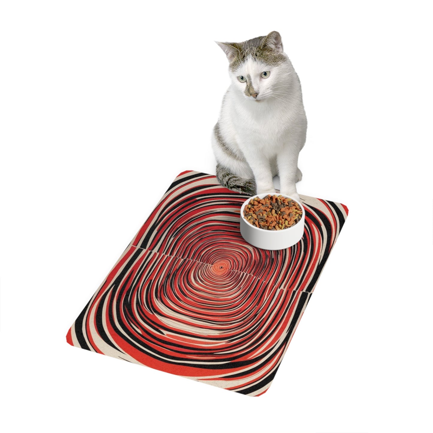 Pet Food Mat (12x18) - Optical Illusion