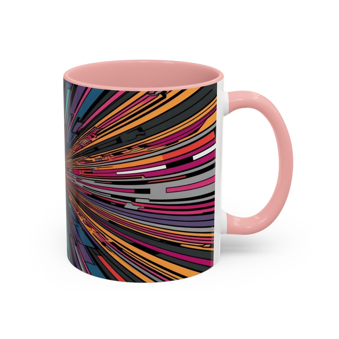 Optical Illusion Accent Mug – Ceramic Coffee Cup