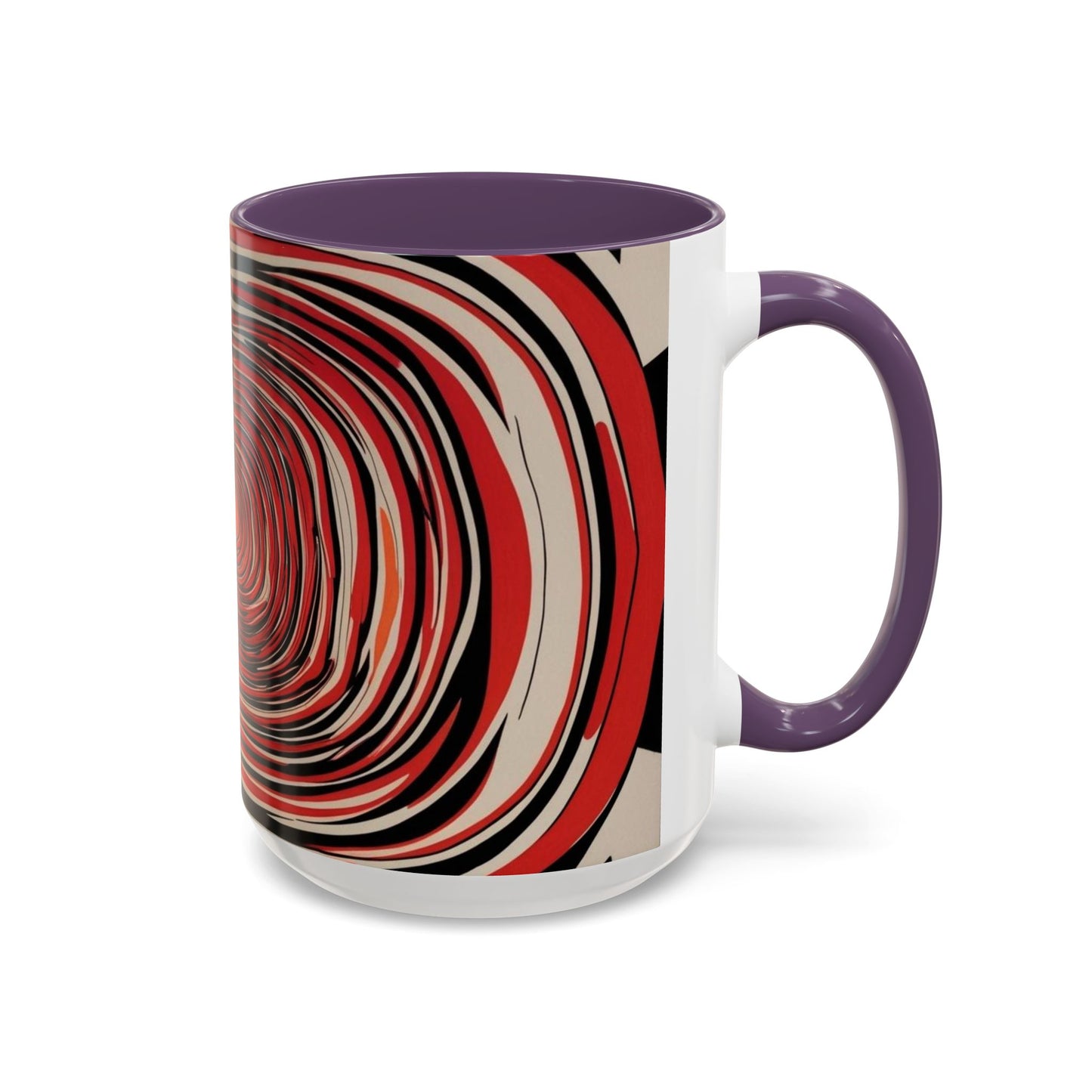 Optical Illusion Accent Mug – Ceramic Coffee Cup