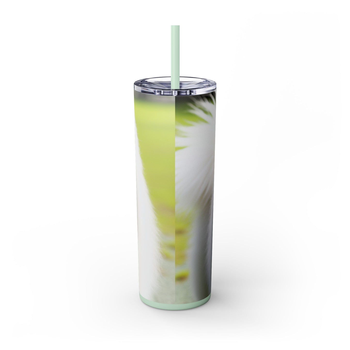 Samoyed Skinny Tumbler with Straw, 20oz