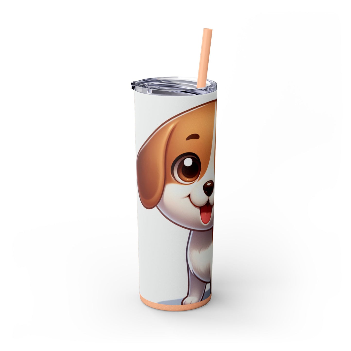 Beagle Skinny Tumbler with Straw, 20oz