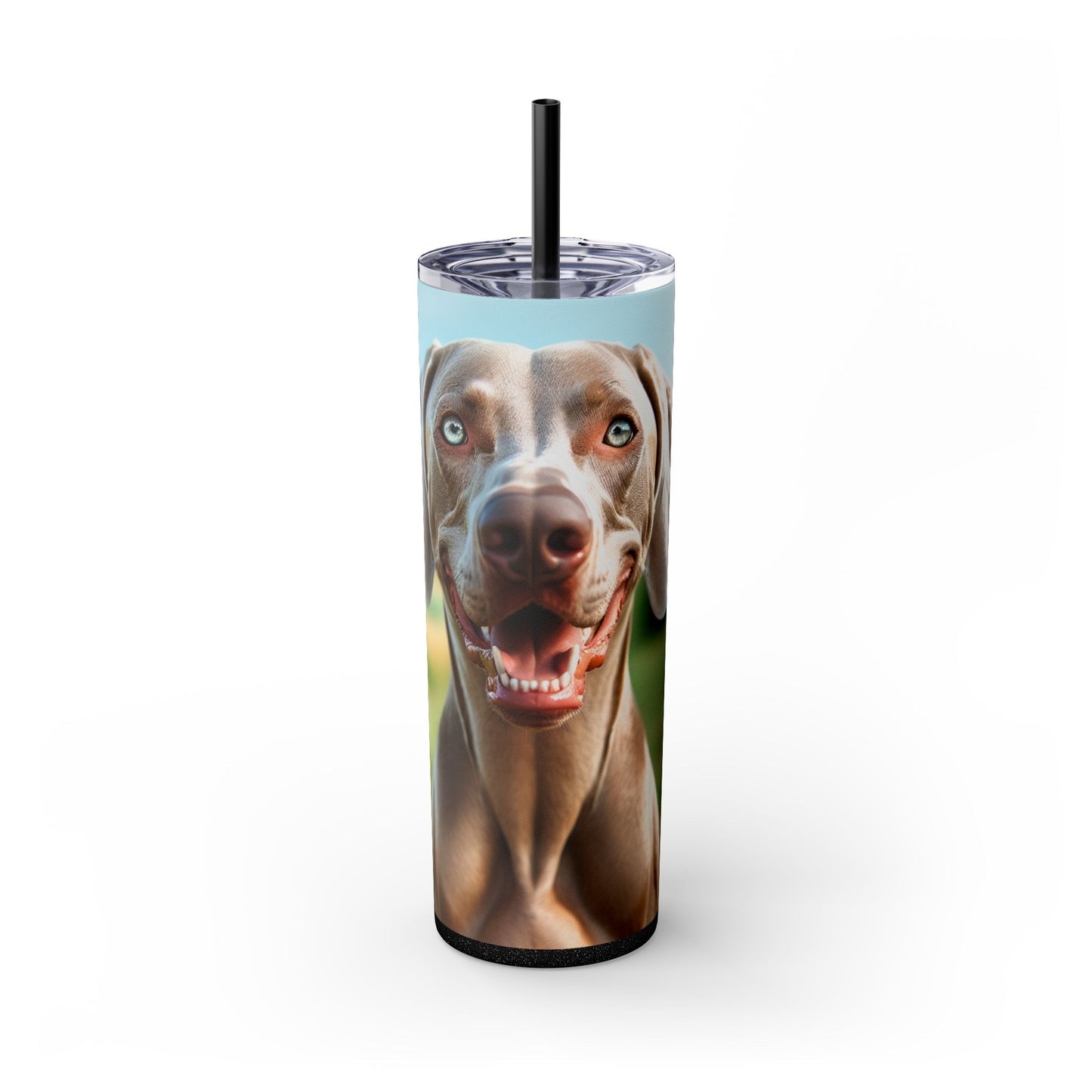 Weimaraner Skinny Tumbler with Straw, 20oz