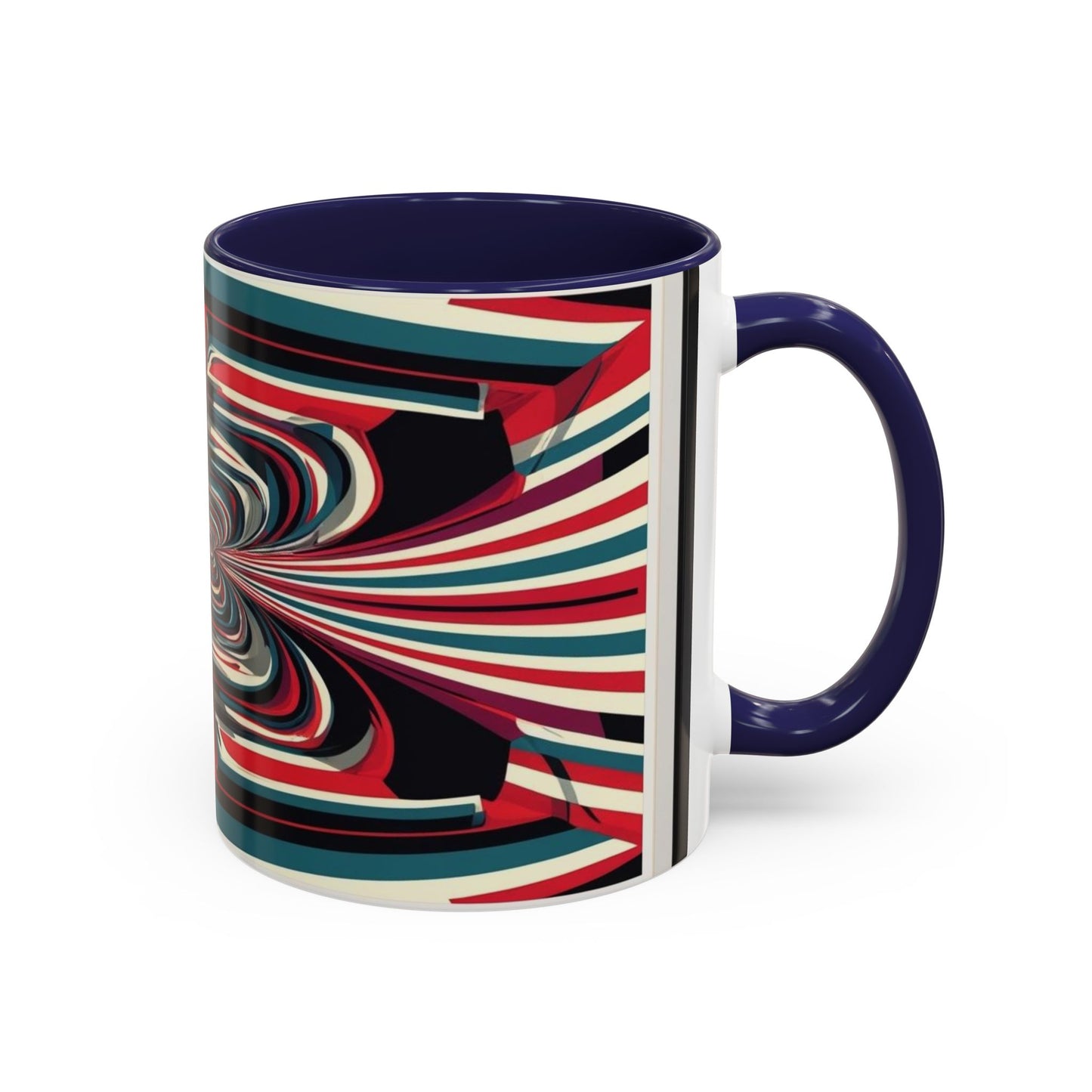 Optical Illusion Accent Mug – Ceramic Coffee Cup