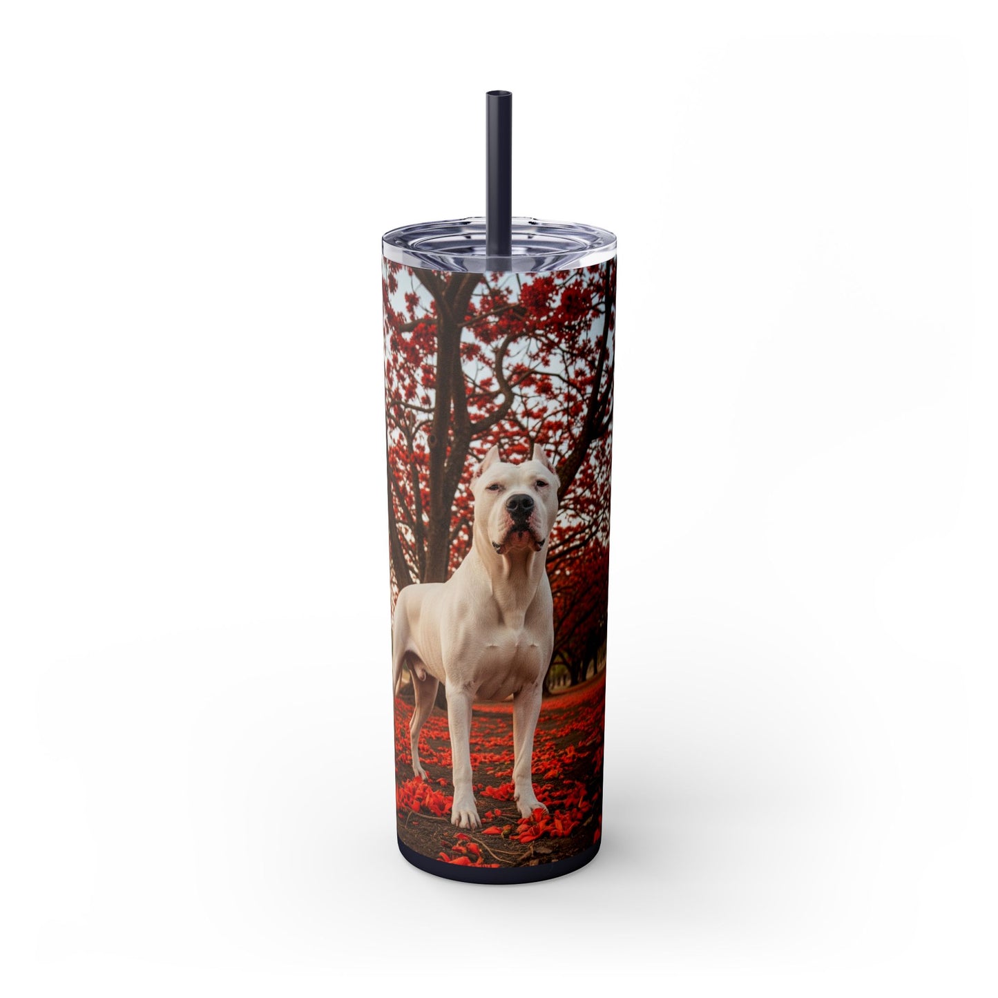 Gobelet Dogo Argentino avec paille, 590 ml