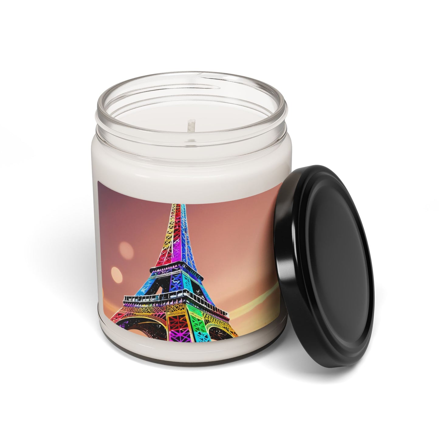 Rainbow Eiffel Tower La Tour Eiffel- Scented Soy Candle, 9oz