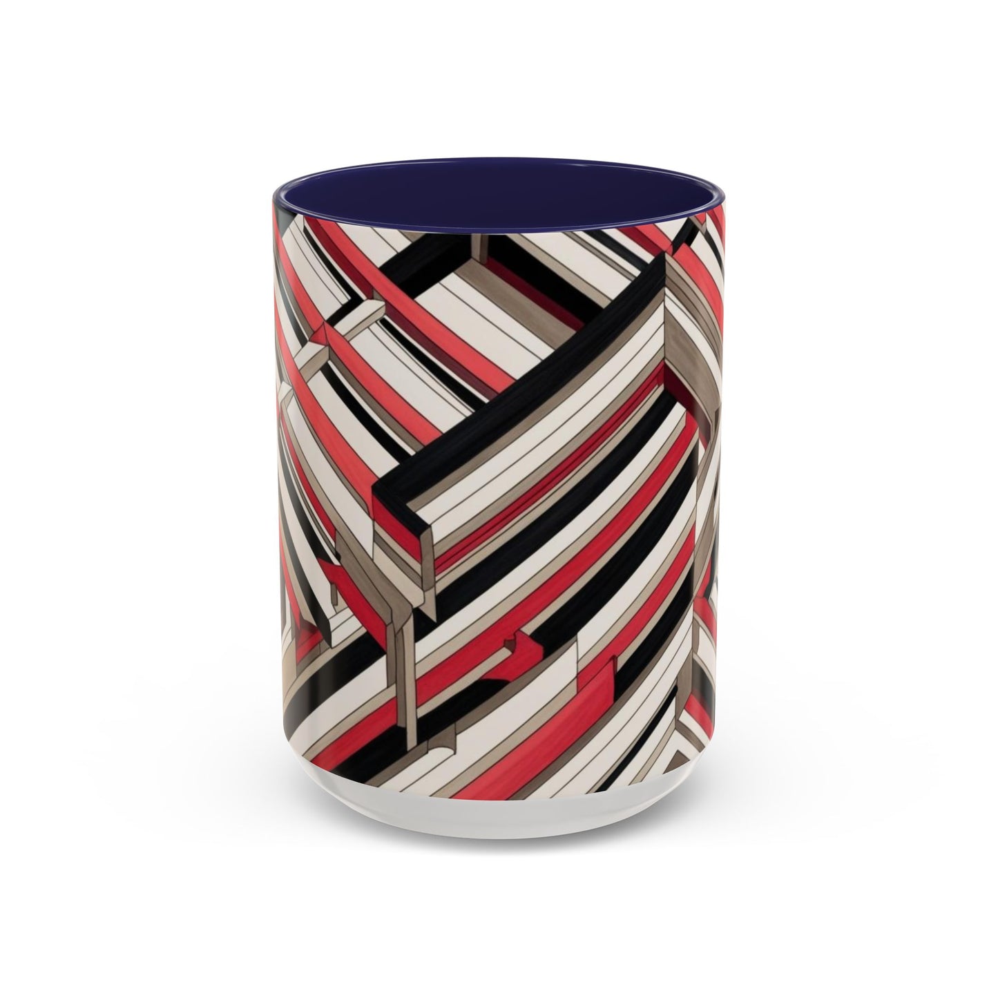 Optical Illusion Accent Mug – Ceramic Coffee Cup