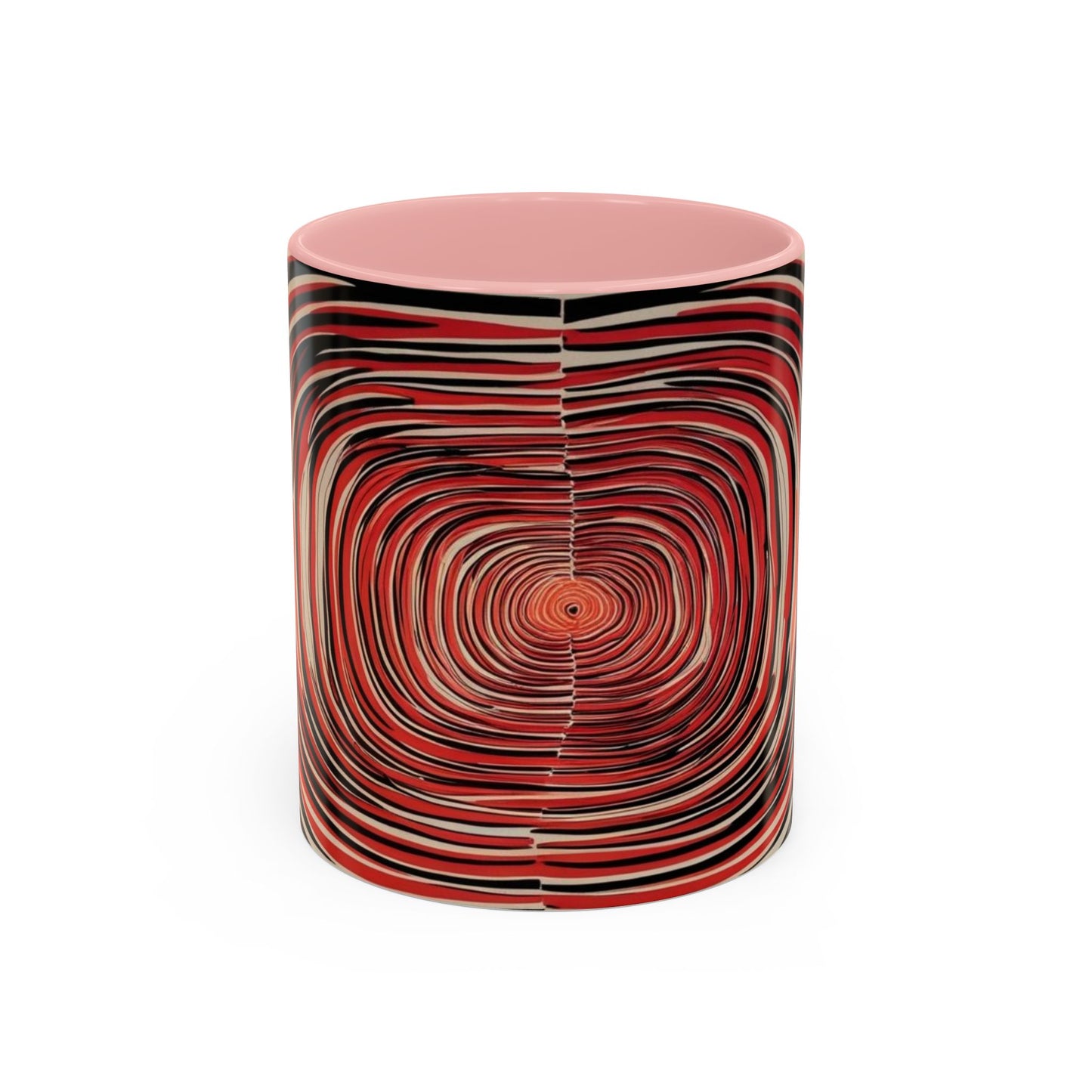 Optical Illusion Accent Mug – Ceramic Coffee Cup