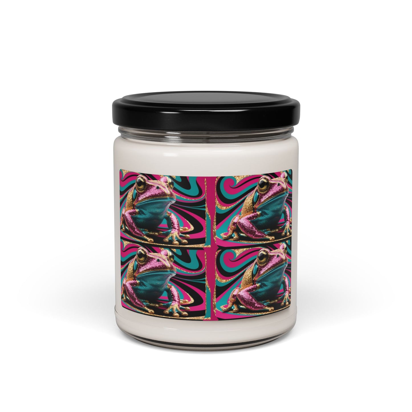 Glittery Psychedelic Frog- Scented Soy Candle, 9oz