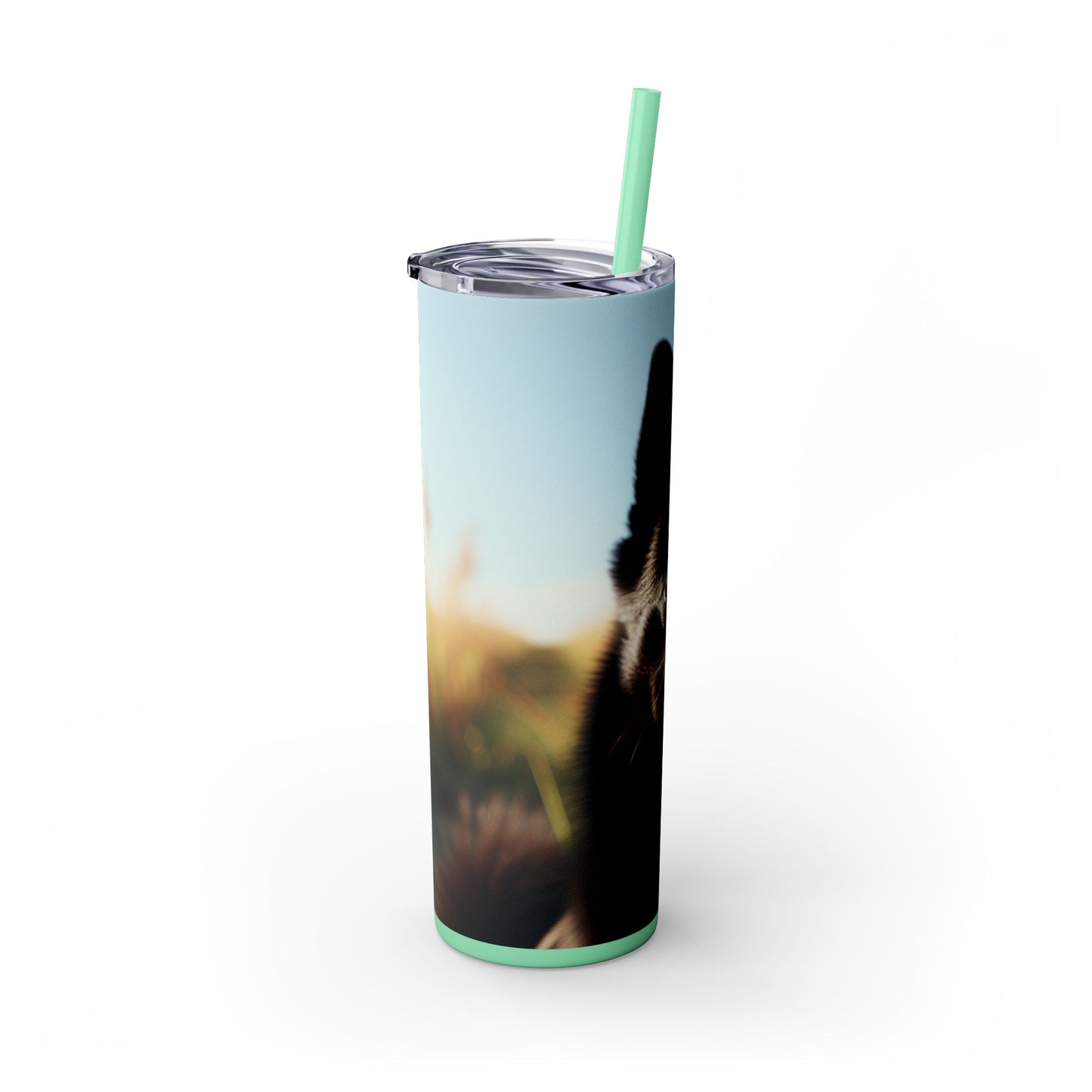 Schipperke Skinny Tumbler with Straw, 20oz