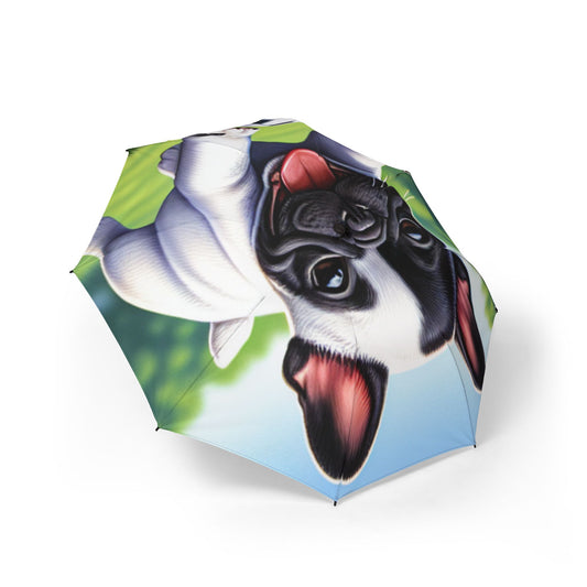 French Bulldog Semi-Automatic Foldable Umbrella