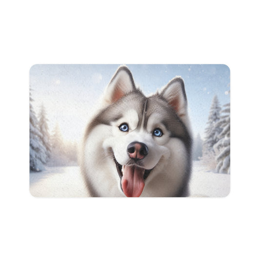 Pet Food Mat (12x18) - Siberian Husky