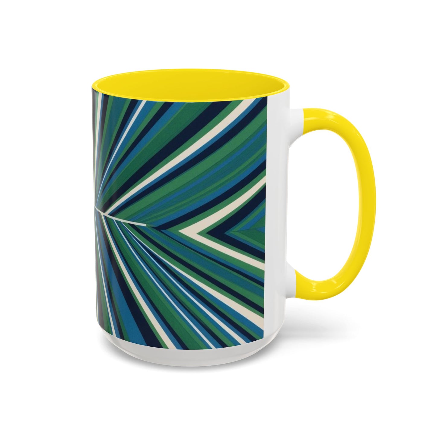 Optical Illusion Accent Mug – Ceramic Coffee Cup