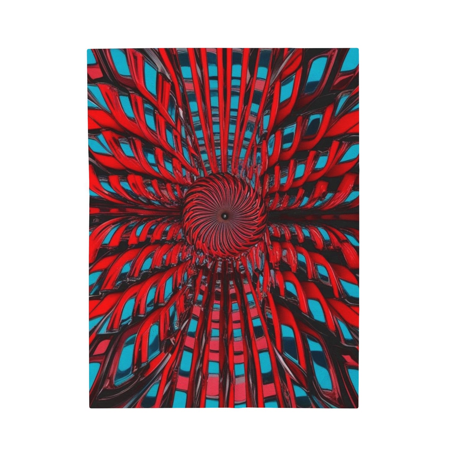 Velveteen Plush Blanket- Optical Illusion