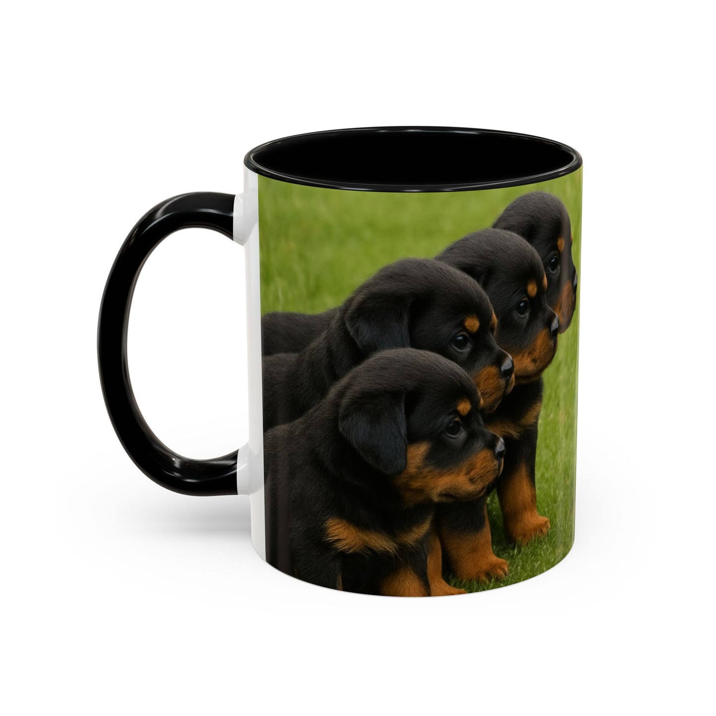 Rottweiler puppies Accent Coffee Mug - Perfect Gift for Dog Lovers