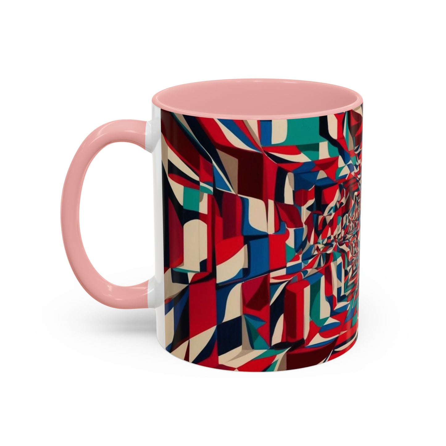 Optical Illusion Accent Mug – Ceramic Coffee Cup