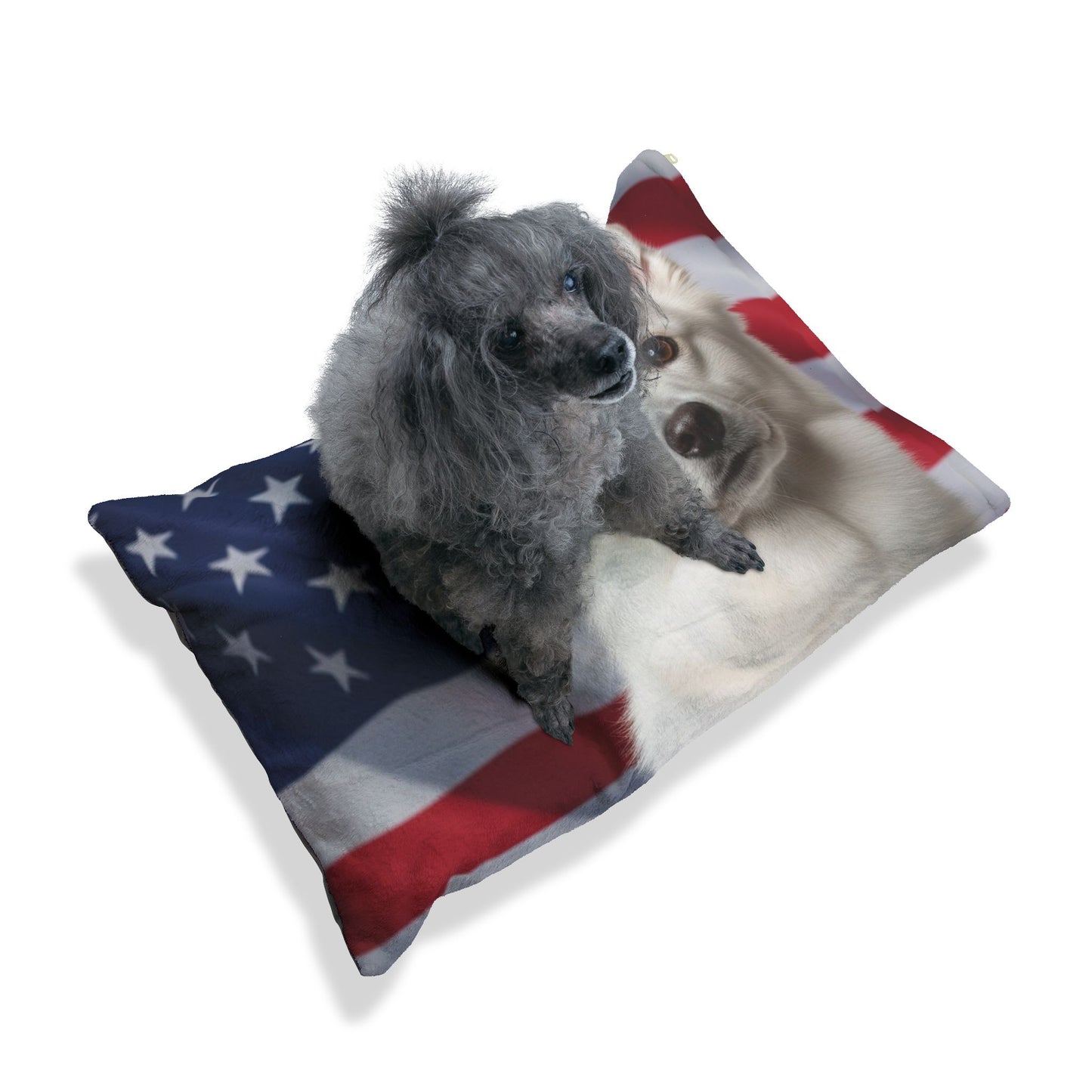 American Eskimo Dog Patriotic Pet Bed