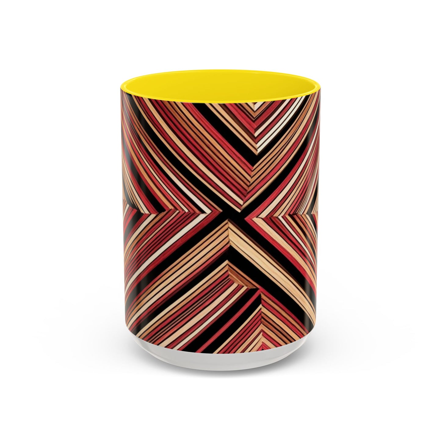 Optical Illusion Accent Mug – Ceramic Coffee Cup