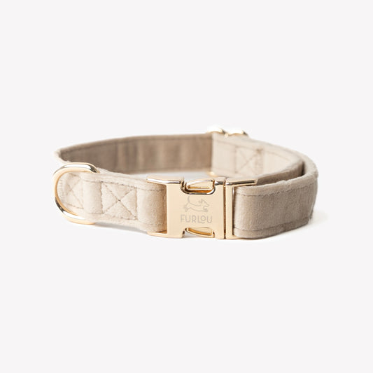 Collier pour chien en velours « Sable »