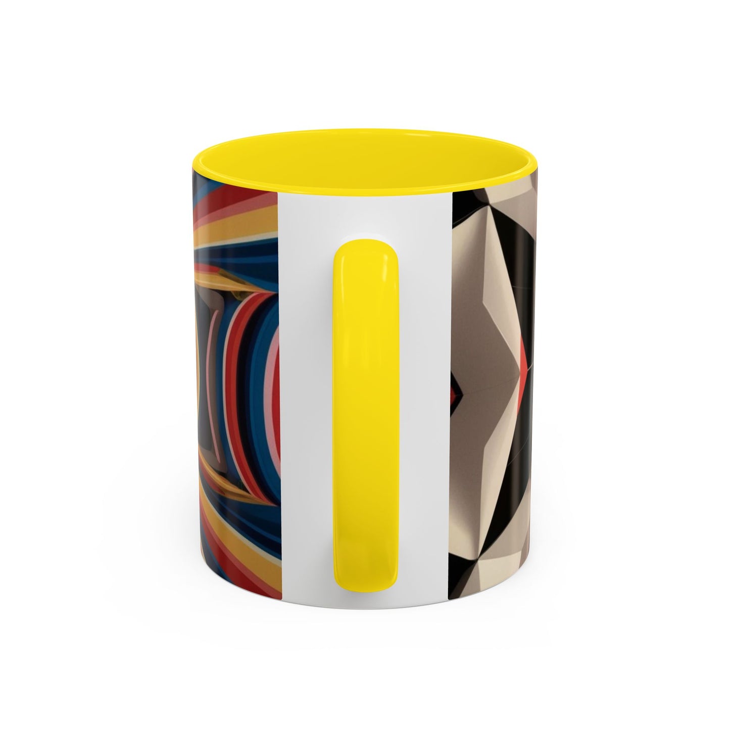 Optical Illusion Accent Mug – Ceramic Coffee Cup