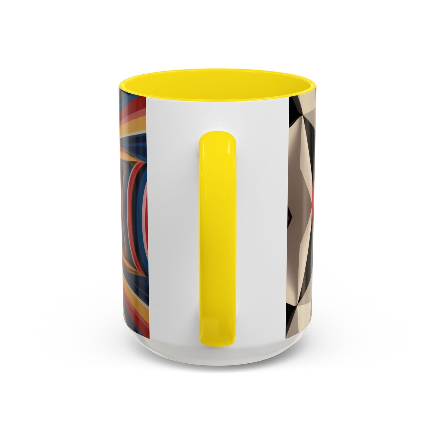 Optical Illusion Accent Mug – Ceramic Coffee Cup