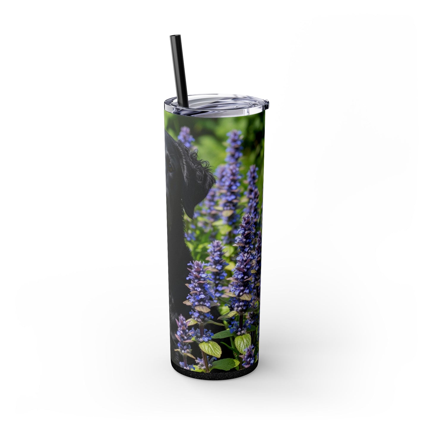 Gobelet isotherme à paille en forme de retriever à poil frisé, 590 ml