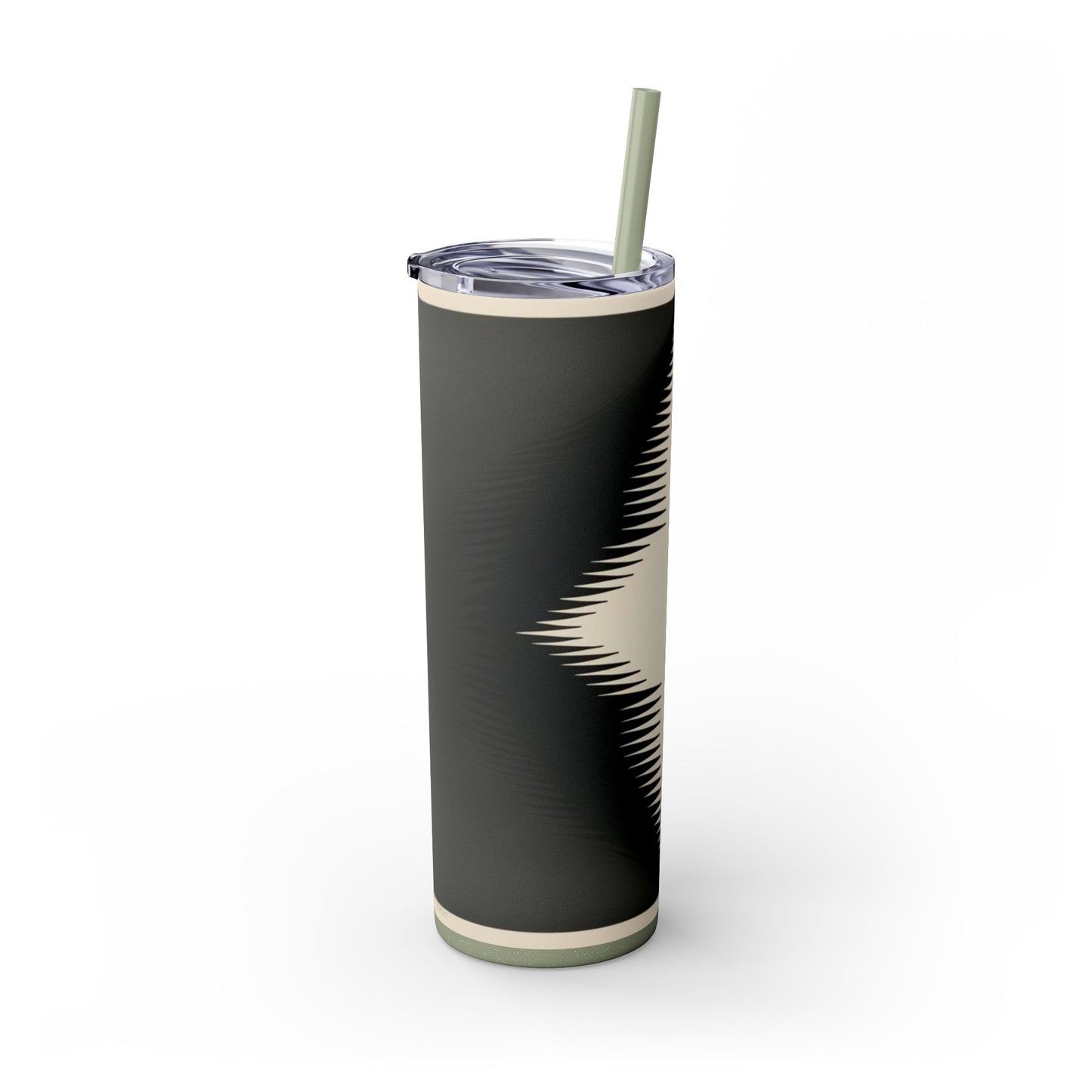 Optical Illusion Skinny Tumbler with Straw, 20oz