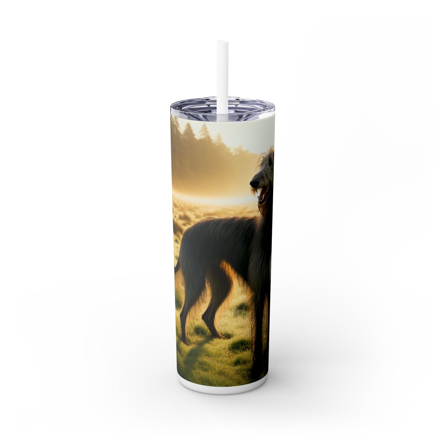Scottish Deerhound Tumbler with Straw, 20oz