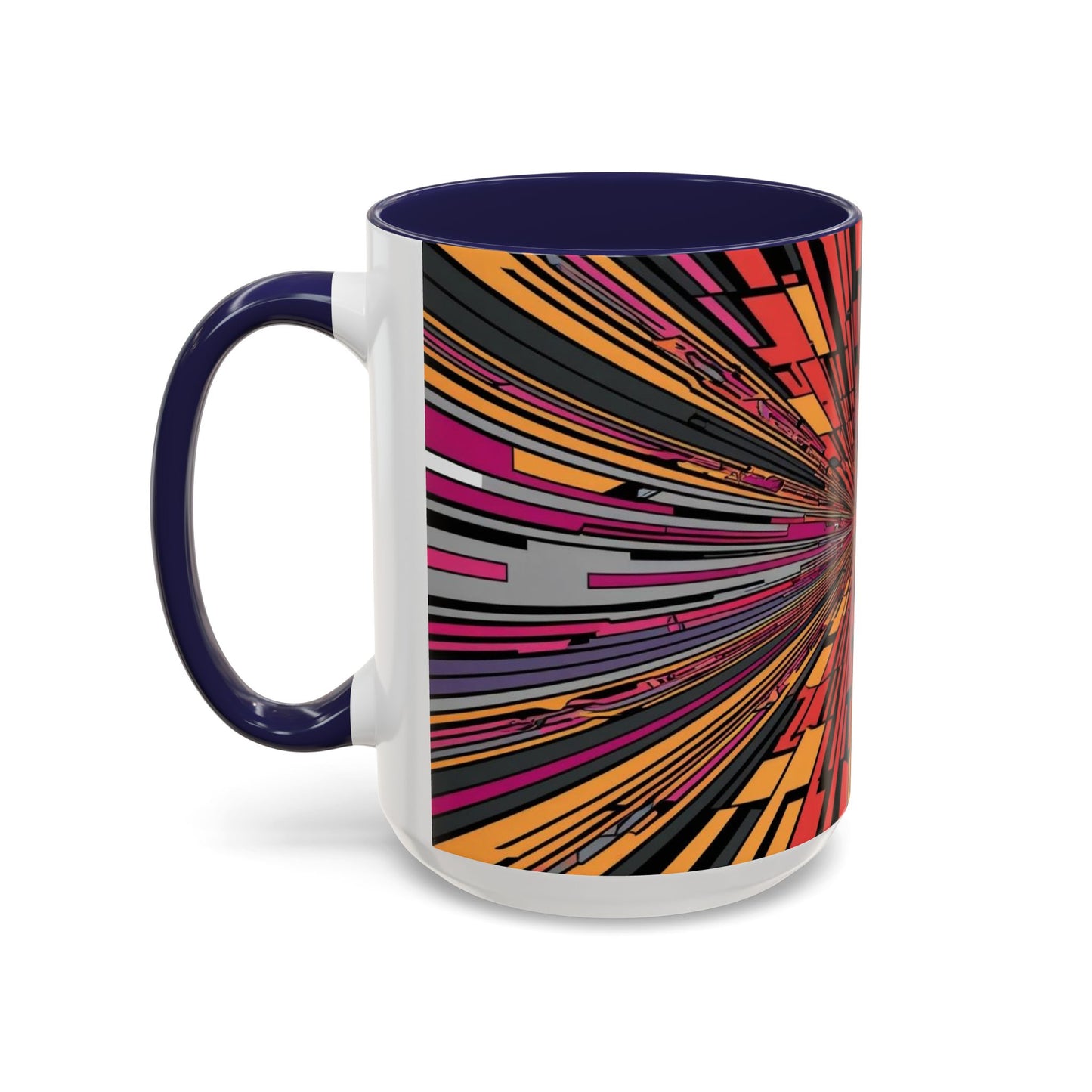 Optical Illusion Accent Mug – Ceramic Coffee Cup