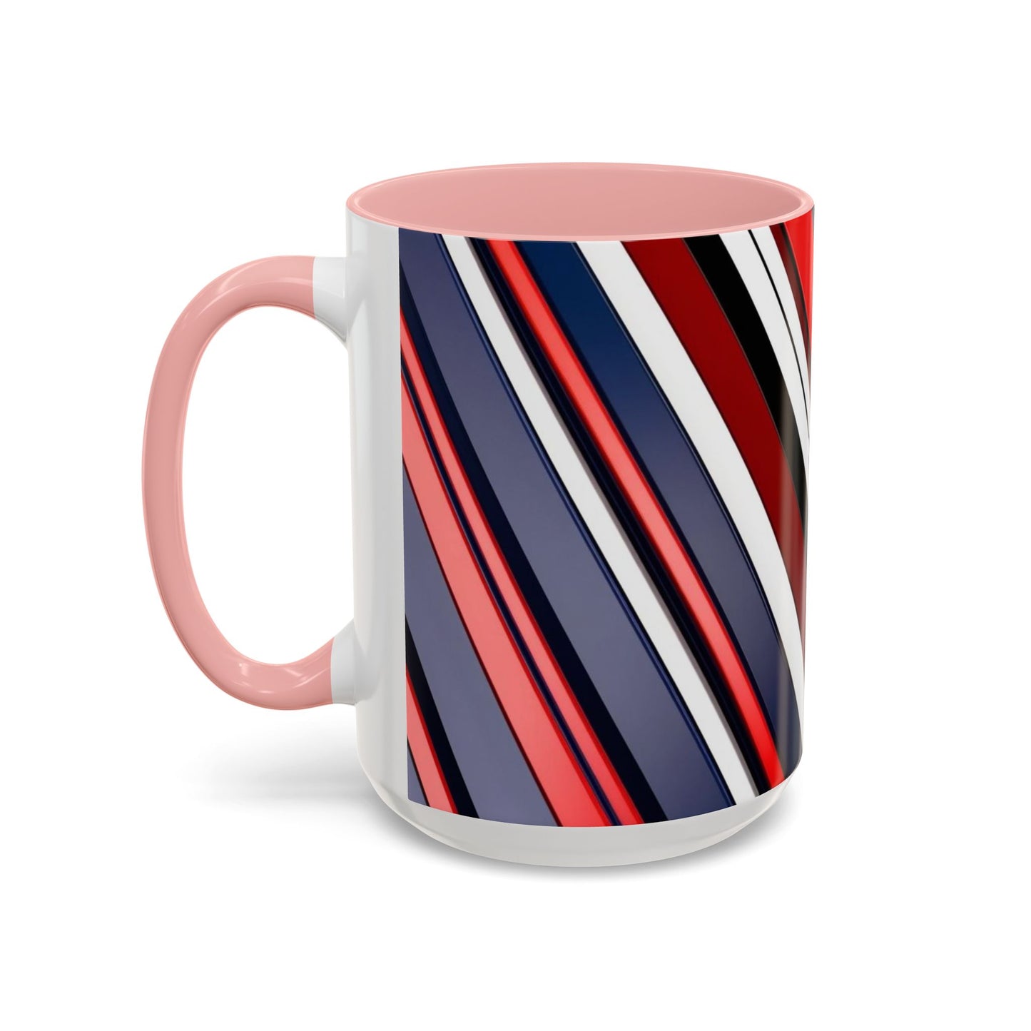 Optical Illusion Accent Mug – Ceramic Coffee Cup