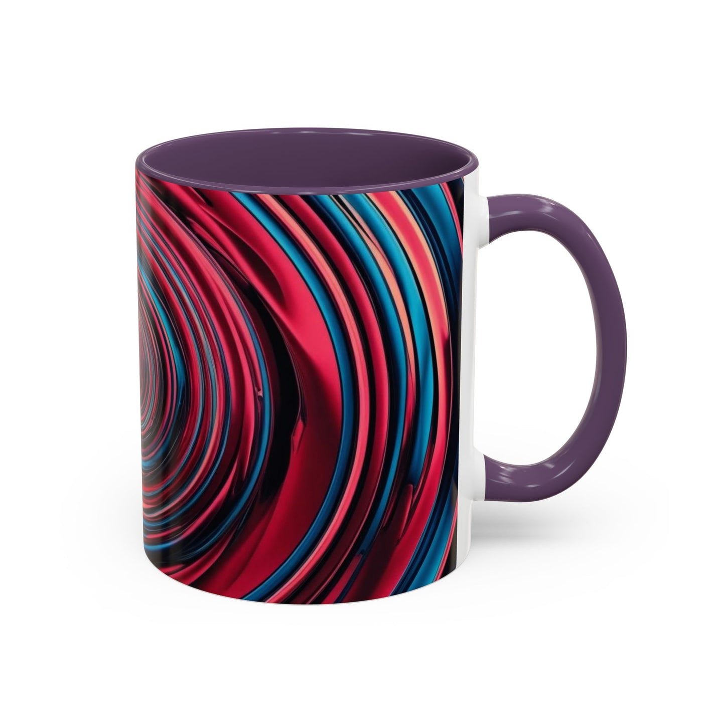 Optical Illusion Accent Mug – Ceramic Coffee Cup