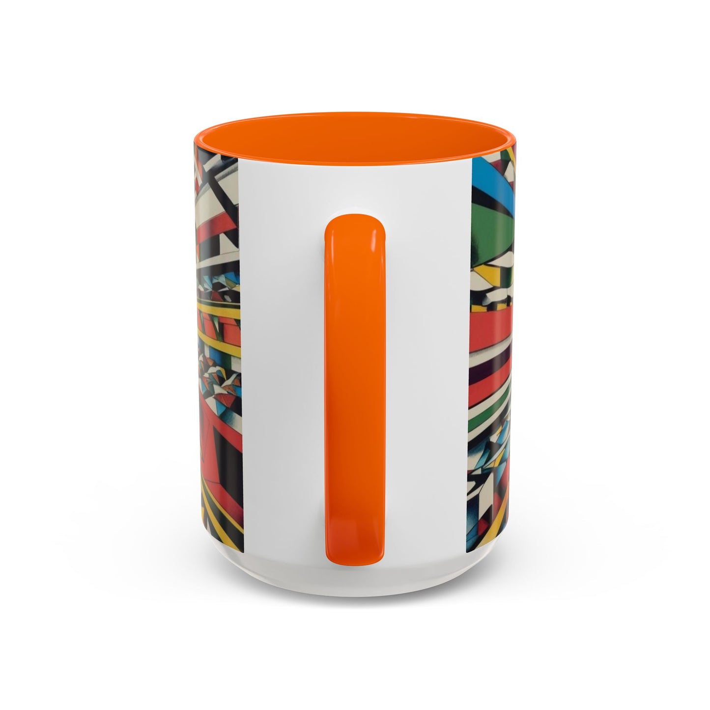 Optical Illusion Accent Mug – Ceramic Coffee Cup