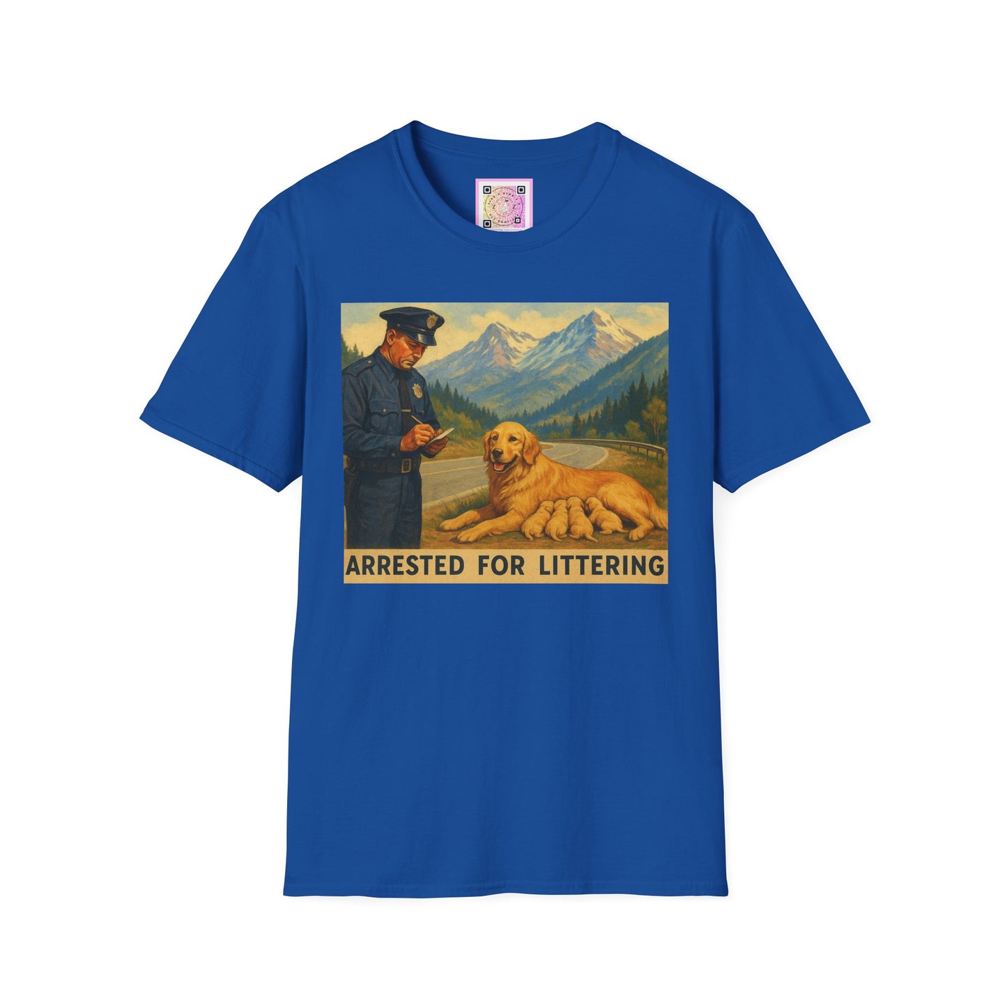 "Arrested for Littering" Retro Tee Shirt