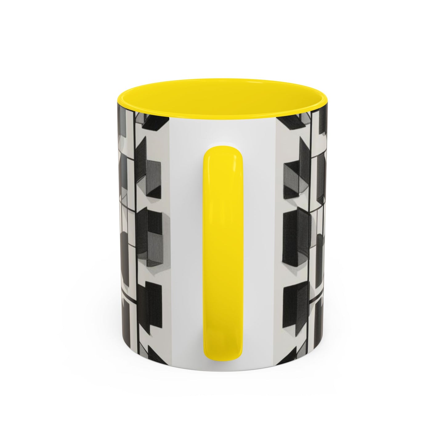 Optical Illusion Accent Mug – Ceramic Coffee Cup