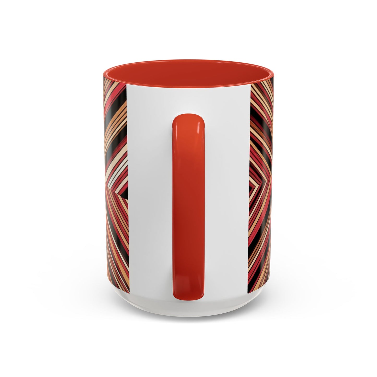 Optical Illusion Accent Mug – Ceramic Coffee Cup