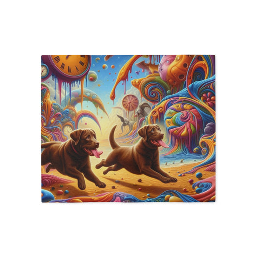 Chocolate Labrador Sweatshirt Blanket