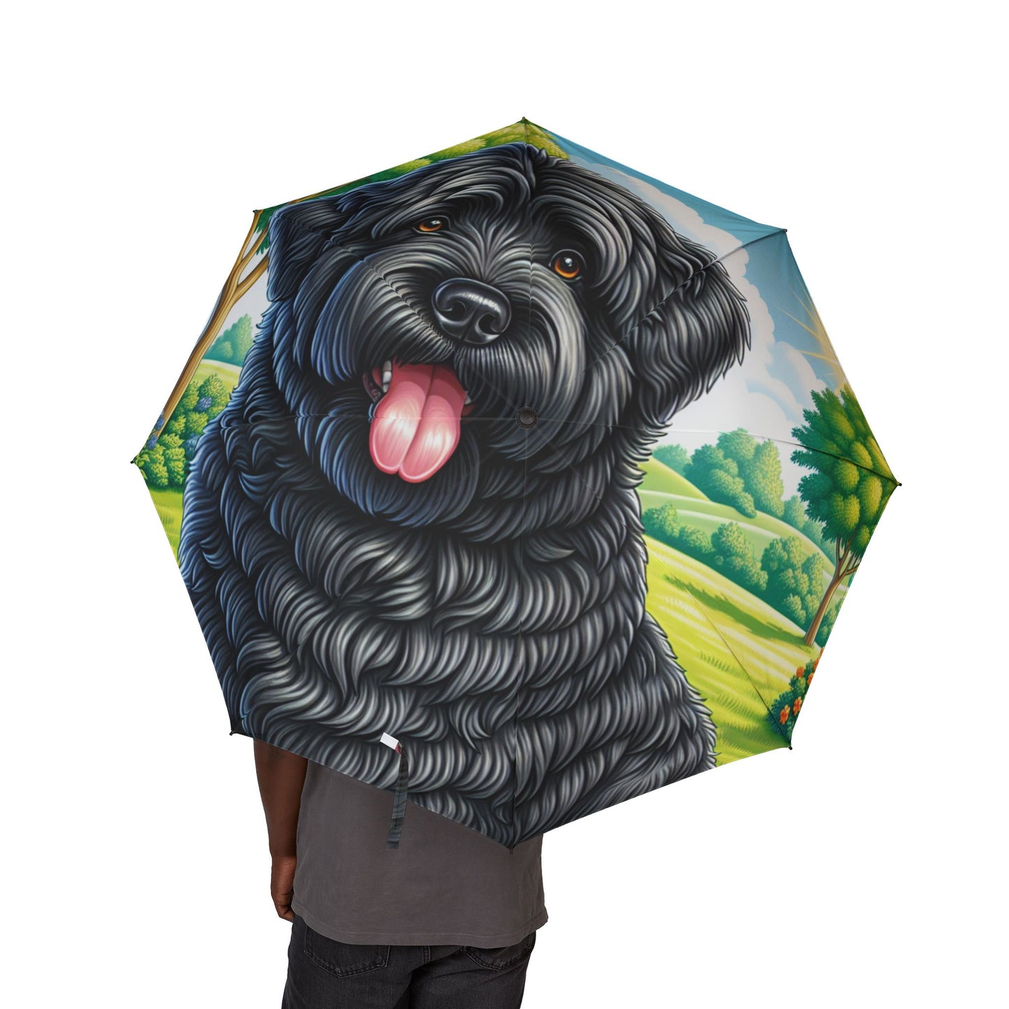 48" Semi-Automatic Umbrella – Windproof Large Travel Rain Umbrella