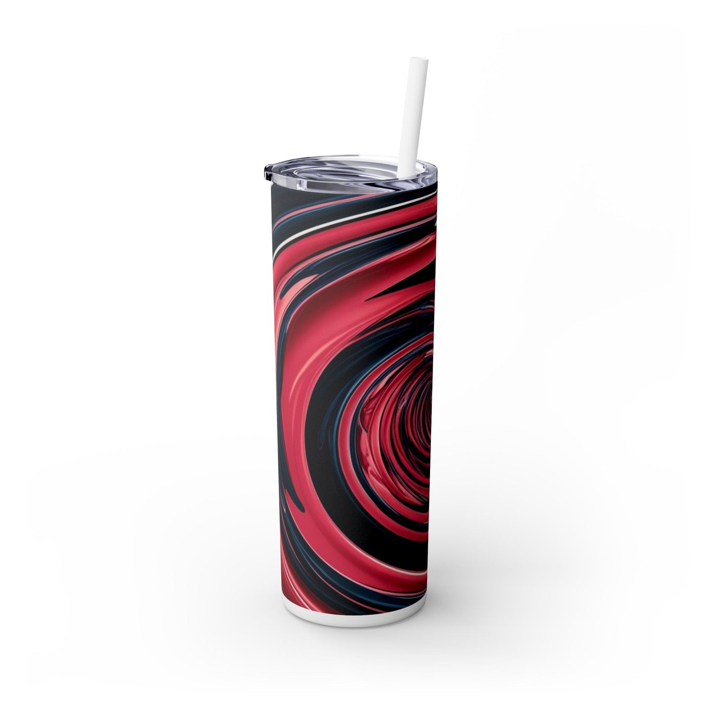 Optical Illusion Skinny Tumbler with Straw, 20oz