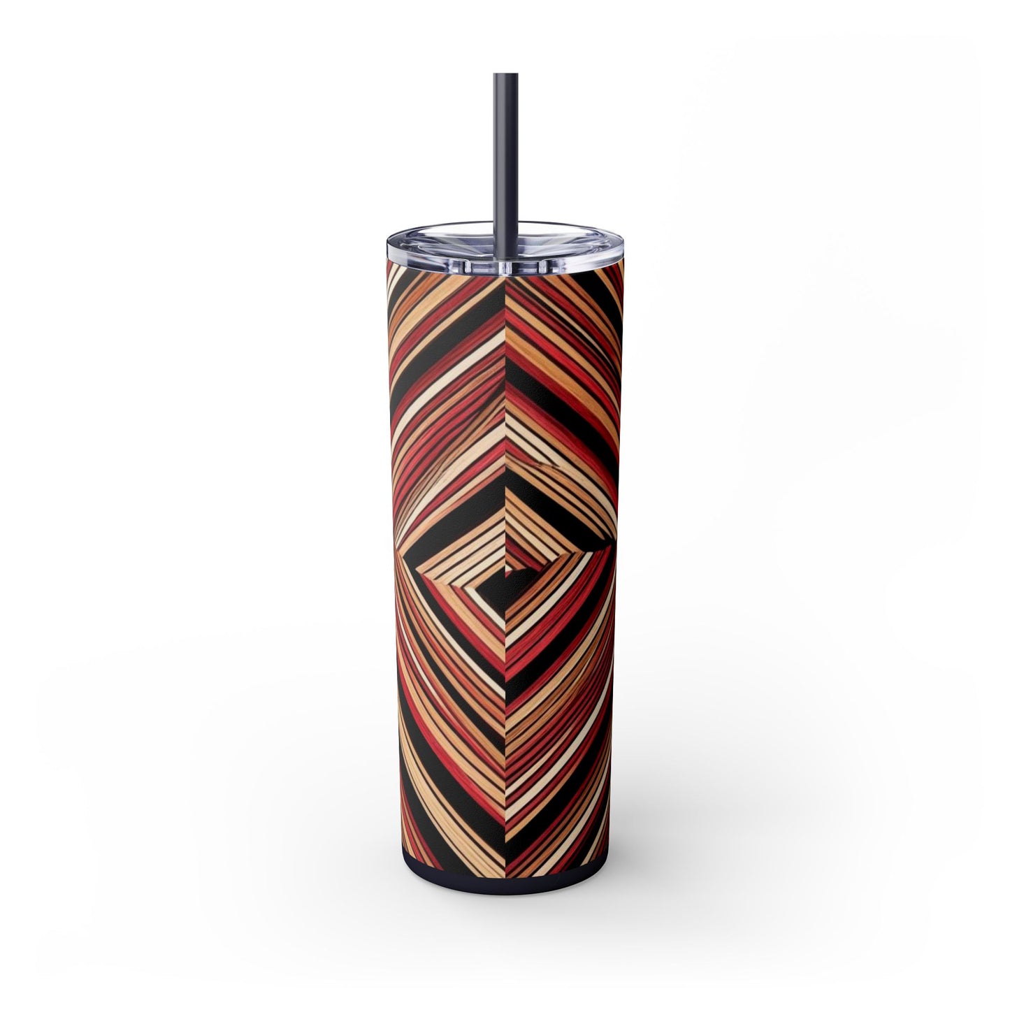 Optical Illusion Skinny Tumbler with Straw, 20oz