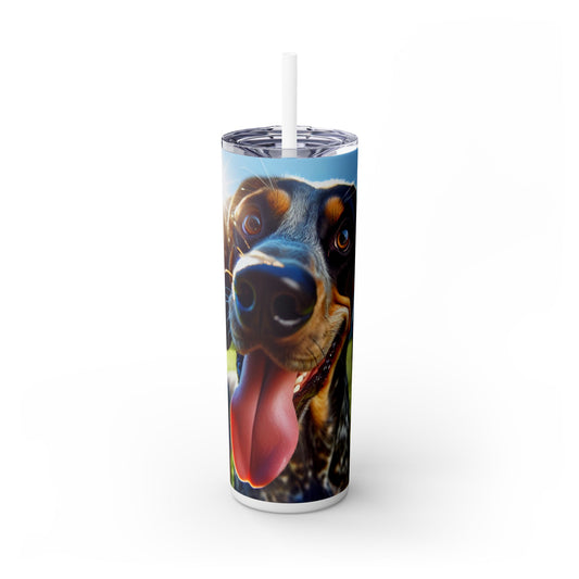 Bluetick Coonhound Tumbler with Straw, 20oz