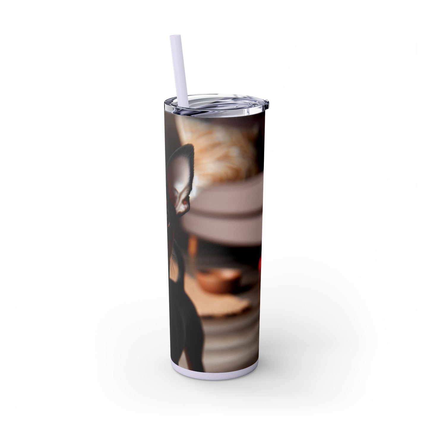 English Toy Terrier Tumbler with Straw, 20oz